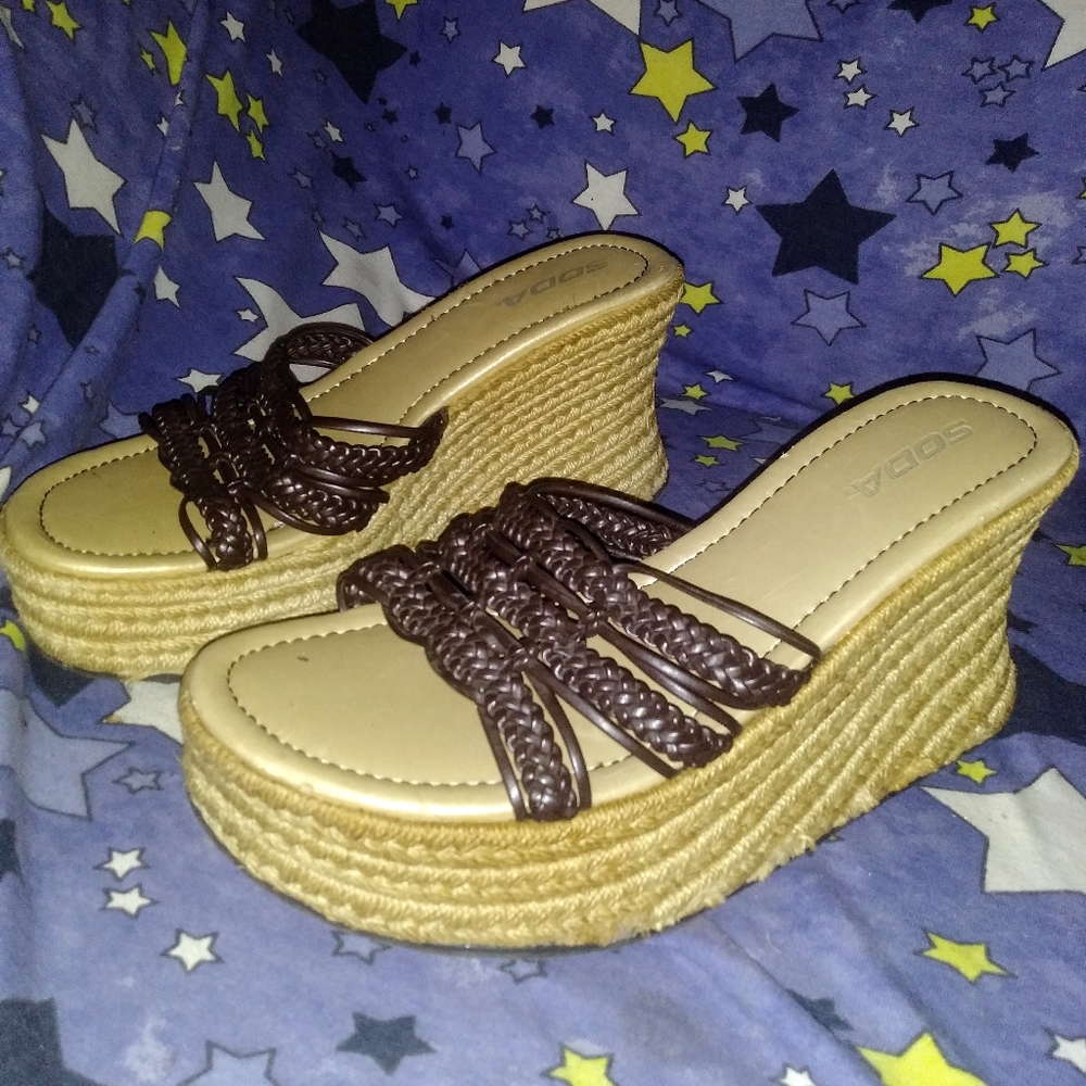 Soda Wedge High Heel Sandals